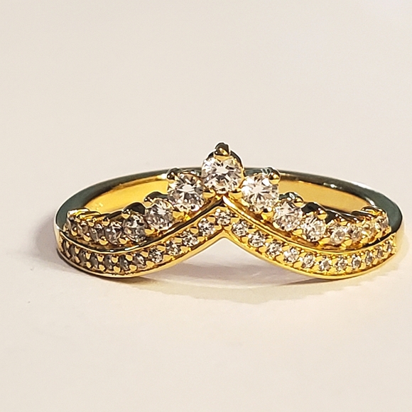 Authentic NEW Timeless Wish Tiara Ring 14K GP CZ Two Available - Picture 2 of 10